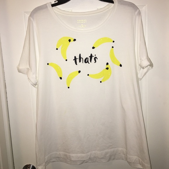 🟡KATE SPADE PRE-LOVED AUTHENTIC ‘THAT’S BANANA’ WHITE/YELLOW BANANAS TSHIRT - Picture 1 of 14